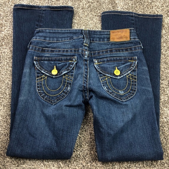 True Religion Women’s Twist Leg Flare Jeans Size 26 - Picture 1 of 15
